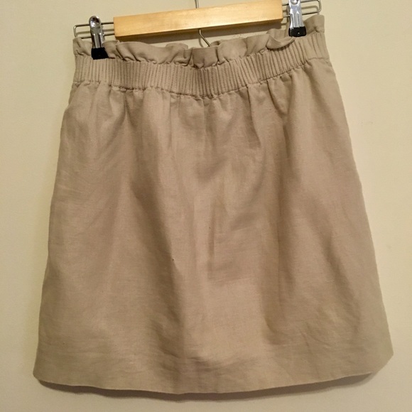J.Crew beige linen mini skirt - Picture 6 of 7